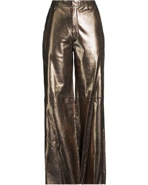 forte_forte Trousers Leather - Metallic