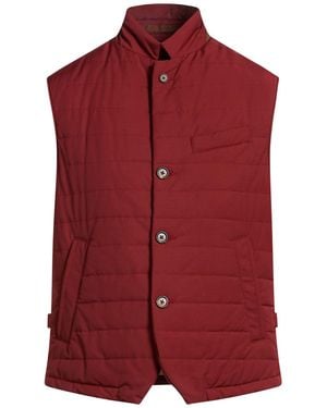 Eleventy Brick Vest Wool, Polyamide - Red
