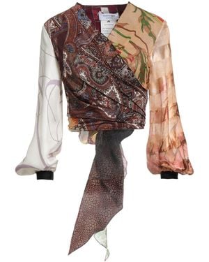 Marine Serre Sand Top Silk - Brown