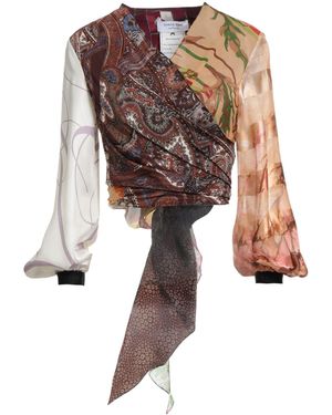 Marine Serre Sand Shirt Silk - Brown