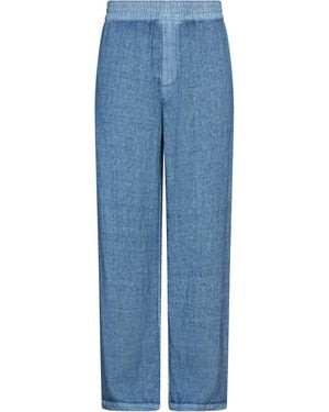 Burberry Trousers Linen - Blue