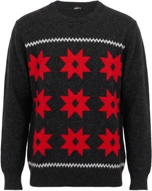 Kiton Charcoal Sweater Cashmere - Red