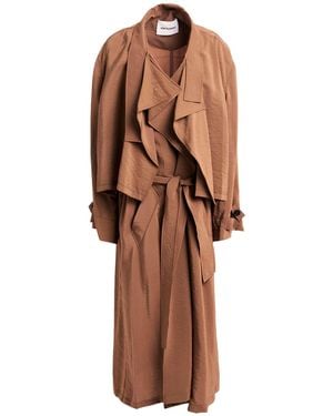 Low Classic Overcoat & Trench Coat Viscose, Nylon - Brown