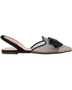 DSquared² Ballet Flats Textile Fibers, Leather - Black