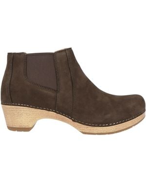 Dansko Chocolate Ankle Boots Leather - Brown