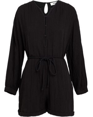 Not Shy Playsuit Cotton - Black