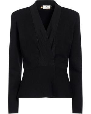 Elisabetta Franchi Jacket Viscose, Polyester, Polyamide - Black