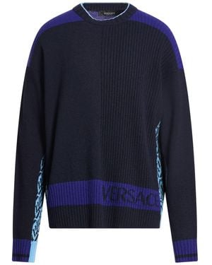 Versace Midnight Sweater Wool, Polyamide, Viscose, Cashmere - Blue