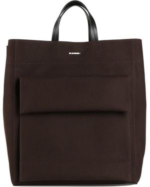 Jil Sander Handbag Textile Fibres - Brown