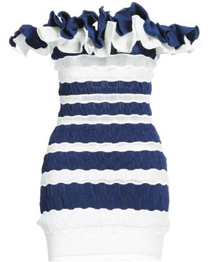 Nadia Wire Mini Dress Polyester, Cotton, Nylon - Blue