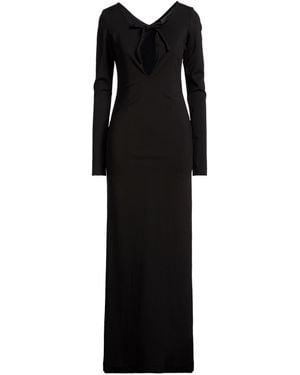 Circus Hotel Maxi Dress Viscose, Polyamide, Elastane - Black