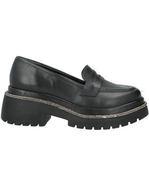Miss Unique Loafers Leather - Black