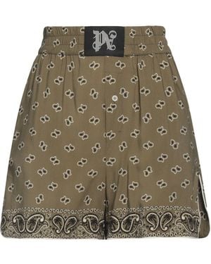 Palm Angels Shorts & Bermuda Shorts Viscose, Cotton - Green