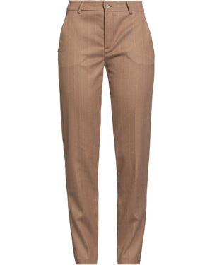 Manila Grace Trousers Polyester, Viscose, Elastane - Natural