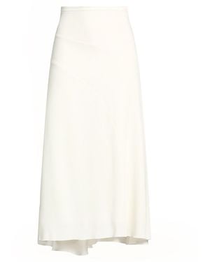Victoria Beckham Midi Skirt Viscose, Virgin Wool - White