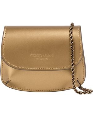 Giorgio Armani Cross-Body Bag Calfskin - Natural