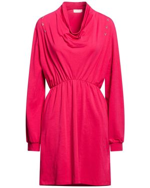 Liu Jo Fuchsia Mini Dress Cotton, Elastane - Pink