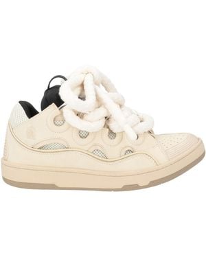 Lanvin Sneakers Leather, Textile Fibers - Natural
