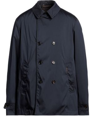 Moorer Overcoat & Trench Coat - Blue