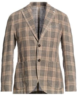 L.B.M. 1911 Taupe Blazer Linen - Brown