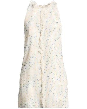 MSGM Ivory Mini Dress Cotton, Polyester, Polyamide - White