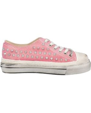 METAL GIENCHI Studded Woven Trainers - Pink