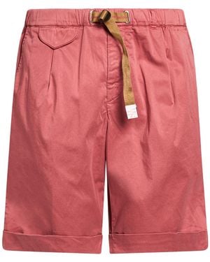 White Sand Shorts & Bermuda Shorts Lyocell, Cotton, Elastane - Red