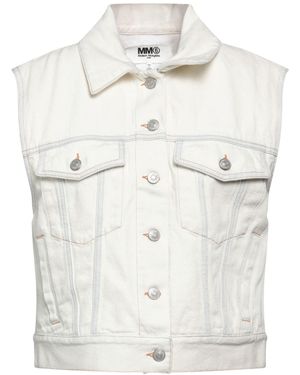 MM6 by Maison Margiela Denim Outerwear - White