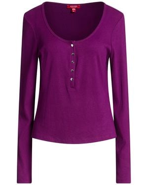Guess Garnet T-Shirt Viscose, Elastane - Purple