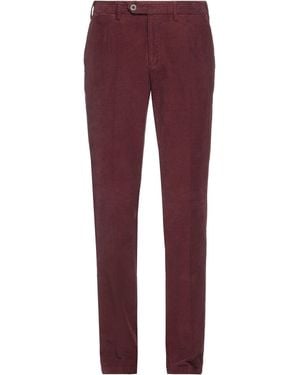 Lardini Burgundy Pants Cotton, Elastane - Purple