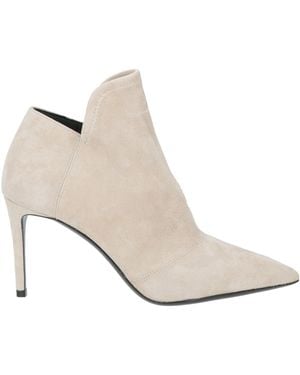 Grey Mer Ankle Boots - White