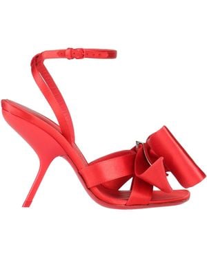 Ferragamo Sandals Textile Fibers - Red