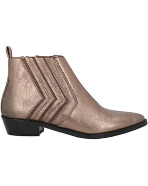 Luciano Barachini Bronze Ankle Boots Leather - Brown