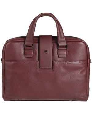 Piquadro Plum Handbag Cow Leather, Nylon, Polyester, Metal, Synthetic Fibers - Purple