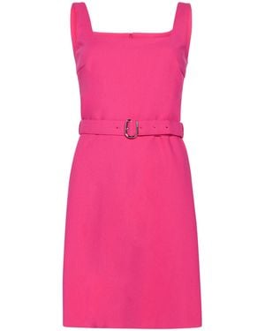 HUGO Fuchsia Mini Dress Polyester, Viscose, Elastane - Pink