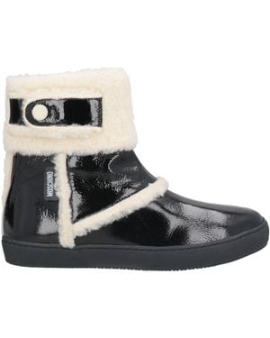 Moschino Ankle Boots Leather, Textile Fibers - Black