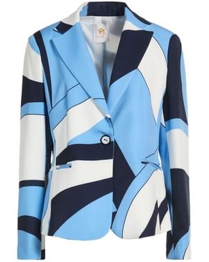 Gai Mattiolo Gm Azure Blazer Polyester, Elastane - Blue