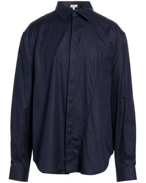 Loewe Midnight Shirt Cotton, Calfskin - Blue