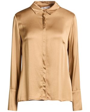 Manila Grace Camel Shirt Viscose, Elastane - Natural