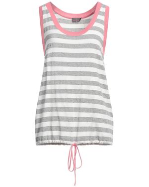19.70 Nineteen Seventy Top Viscose, Polyester, Polyamide, Elastane, Silk - White