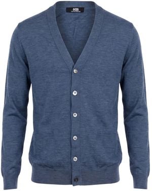 Alpha Studio Slate Cardigan Merino Wool - Blue