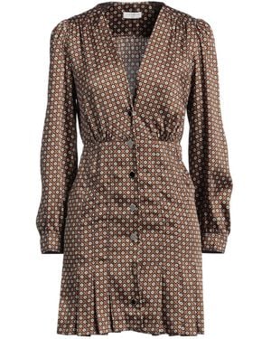 Sandro Khaki Mini Dress Polyester - Brown