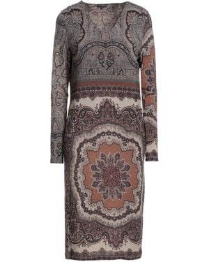 Etro Midi Dress Wool, Polyamide, Elastane - Gray