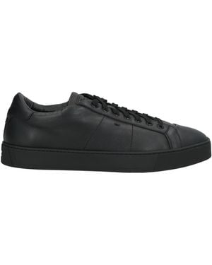 Santoni Trainers Leather - Black