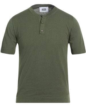 Alpha Studio Dark T-Shirt Cotton, Polyester - Green