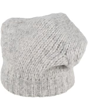 Roberto Collina Hat Baby Alpaca Wool, Nylon, Wool - Gray