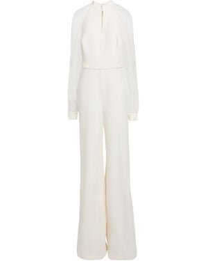 Safiyaa Jumpsuit Polyester, Elastane, Silk - White