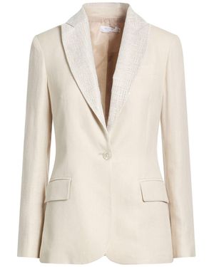Barba Napoli Blazer Linen, Virgin Wool, Silk - Natural