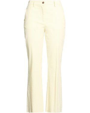 White Sand Lime Pants Cotton, Elastane - Natural