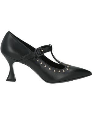 Walter Violet Pumps Leather - Black